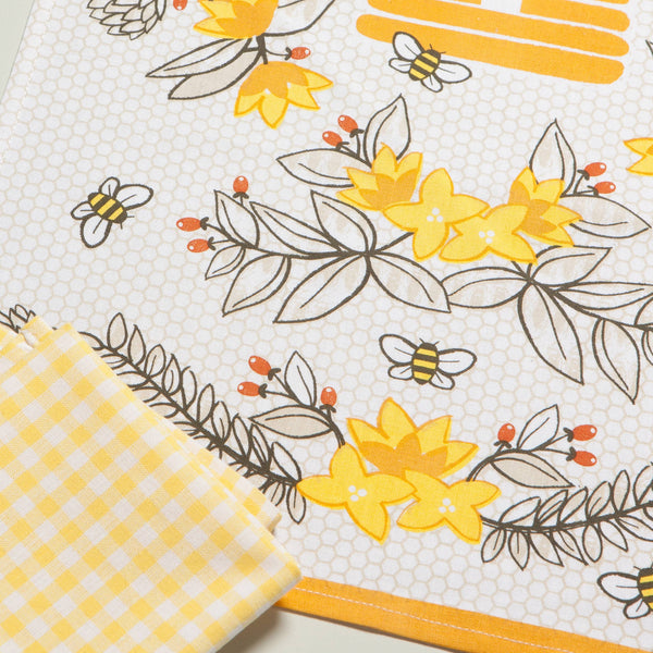 Bees Dishtowels Set of 2