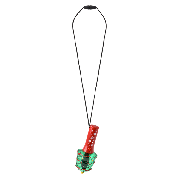 LIGHT UP CHRISTMAS MINI SPINNING WAND NECKLACES 4.5"