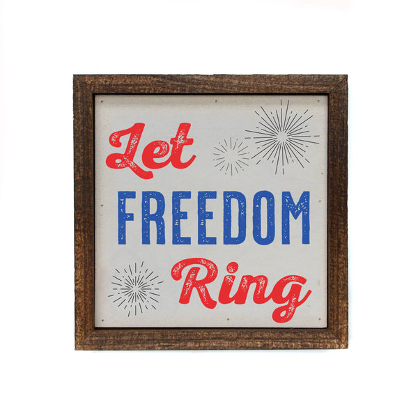 6x6 Let Freedom Ring 4th Of July Home Accent