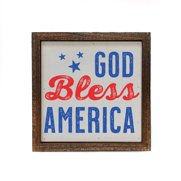 God Bless America 4th Of July Small Sign
