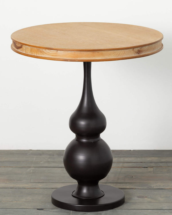 BLACK WOODEN ACCENT TABLE