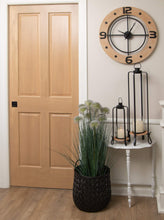 BLACK METAL & WOOD LANTERN SET