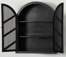 Rattan Arch Wall Cabinet