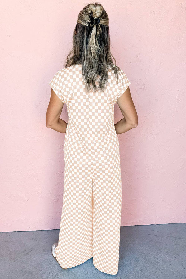 The Checkmate Cap Sleeve Romper