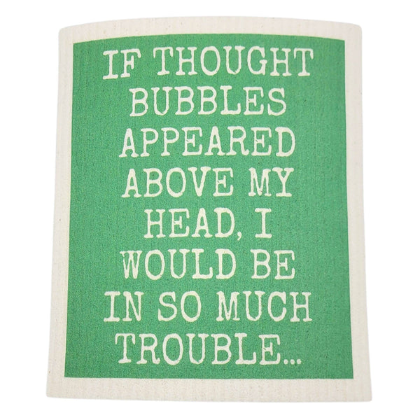 If thought Bubbles Appeared - Funny Swedish Dishcloths