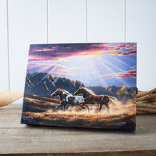 Wild Horses 8x6 Lighted Tabletop Canvas